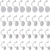 Unicraftale 32Pcs 4 Styles 304 Stainless Steel Ear Nuts STAS-UN0033-26-1