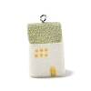 Flocky Opaque Resin Pendants LS-RESI-F062-02F-1