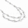 Glass Pearl Beads Tiered Necklaces NJEW-JN01977-01-2