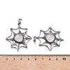 Natural Quartz Crystal Rock Crystal Spider Web Pendants G-Q163-09AS-05-3