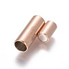 304 Stainless Steel Magnetic Clasps with Glue-in Ends STAS-G203-06RG-2