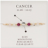 Natural stone constellation bracelet with 12 zodiac signs X-NR2952-4-1
