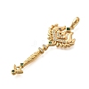 Brass Micro Pave Cubic Zirconia Big Pendants X1-KK-B147-04G-09-2