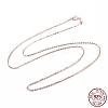925 Sterling Silver Cable Chains Necklace for Women STER-I021-08B-RG-4