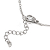 Brass Bar Link Chain & 304 Stainless Steel Cable Chain Bracelet Making AJEW-JB01421-02-3