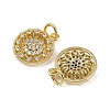 Brass Micro Pave Cubic Zirconia Pendants KK-I358-063G-D-2