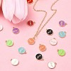 16Pcs 8 Colors Alloy Enamel Pendants ENAM-YW0003-85-5