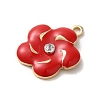 Flower Alloy Enamel Pendants ENAM-A007-03KCG-04-2