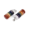 Chakra Theme Natural Amethyst & Topaz Jade & Red Agate & Quartz Crystal & Red Jasper & Lapis Lazuli & Green Aventurine Pendants G-N344-06A-2