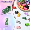 60Pcs 12 Colors Opaque Resin Cabochons RESI-CJ0004-81-2