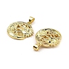 Rack Plating Real 18K Gold Plated Brass Pendants KK-B077-25G-2