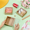 Square Folding Cardboard Kraft Paper Packing Drawer Boxes with Clear Plastic Cover CON-WH0100-57A-3