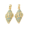 Brass Micro Pave Cubic Zirconia Pendants CU-CBADD64-02G-1