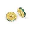 Brass Rhinestone Spacer Beads RB-A014-L12mm-03G-1