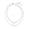 2Pcs 2 Style Alloy Moon & Star Charm Necklaces Set NJEW-JN04065-1