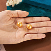 925 Sterling Silver Round Stud Earrings EJEW-TAC00030-01-6