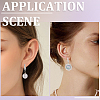 20Pcs 2 Colors Rack Plating Eco-friendly Brass Hoop Earring Findings with Latch Back Closure KK-BBC0027-50-5