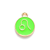 Alloy Enamel Pendants ENAM-S124-01B-06G-2