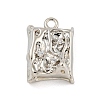 Brass Micro Pave Clear Cubic Zirconia Pendants KK-O008-01D-P-1