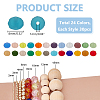   720Pcs 24 Colors Transparent Glass Beads EGLA-PH0001-38-2