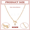1Pc 304 Stainless Steel Chain & Brass Micro Pave Cubic Zirconia Letter Pendant Necklaces NJEW-LP0001-36O-G-2