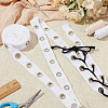 AHADERMAKER 5 Yards Cotton Ribbons with Eyelet Rings OCOR-GA0001-77C-4