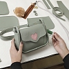 DIY Imitation Leather Heart Crossbody Lady Bag Making Kits PW-WG48380-01-1