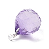 Faceted Teardrop Transparent Glass Pendant PALLOY-JF02348-01-3