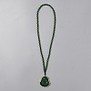Alloy Glass Buddha Pendant Glass Beaded Necklaces NJEW-WH0020-82-1