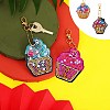 Cake Shape DIY 5D Diamond Painting Keychain DIY-WH0161-94-6