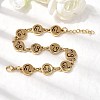 12 Constellations 304 Stainless Steel Link Chain Bracelets BJEW-I239-01G-12-2