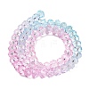 Transparent Painted Glass Beads Strands DGLA-A034-T8mm-A22-5