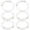 6Pcs Adjustable 304 Stainless Steel Wire Cuff Bangle Making MAK-BBC0001-24A-P-7