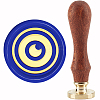 Brass Wax Seal Stamp with Handle AJEW-WH0184-0767-1