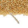Pale Goldenrod 11/0 Grade A Round Transparent Glass Seed Beads X-SEED-Q007-F33-4