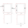 Rectangle Wooden Badge Display Cases CON-WH0085-155-3