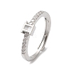 Rack Plating Brass Clear Cubic Zirconia Constellation Adjustable Rings for Women RJEW-S407-08P-02-1