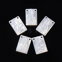 Natural White Shell Pendants SSHEL-D083-29A