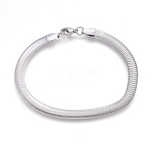 304 Stainless Steel Herringbone Chain Bracelets BJEW-P235-20P