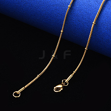 PVD Vacuum Plating 304 Stainless Steel Round Snake Chain Necklace NJEW-S420-009B-G