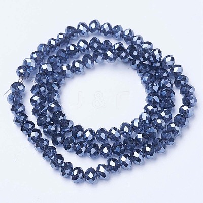 Electroplate Glass Beads Strands EGLA-A034-T4mm-A14-1