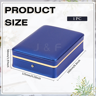 Imitation Leather Pure Color Flip-open Gift Boxes CON-WH0095-238B-03-1
