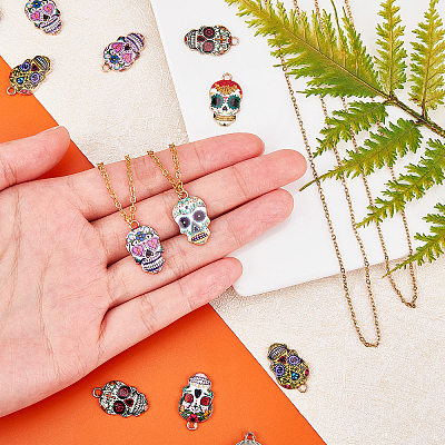 Alloy Enamel Charms ENAM-PH0001-50LG-RS-1