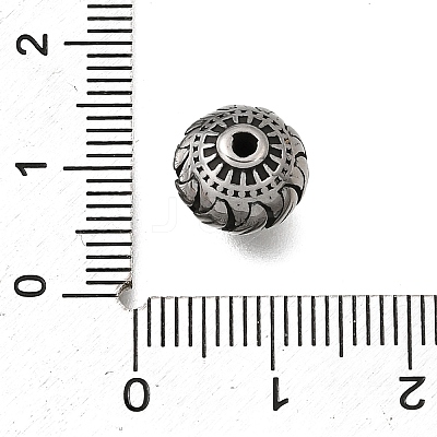 Engraved 304 Stainless Steel Beads STAS-H263-17AS-03-1