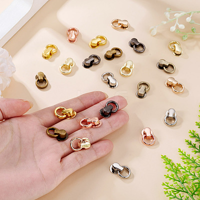 24Pcs 8 Colors Alloy Bag Suspension Clasps FIND-TA0009-98-1