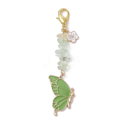 Butterfly Alloy Enamel Pendants Decoraiton HJEW-JM01637-01-1