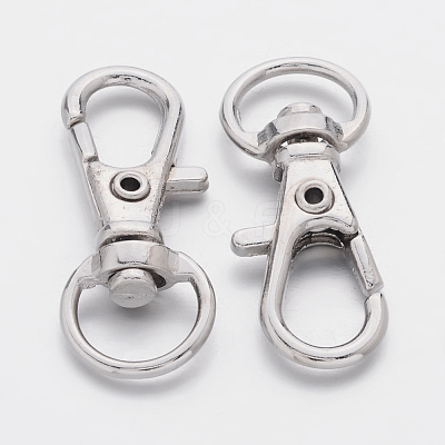 Alloy Swivel Lobster Claw Clasps X-E341-4-1