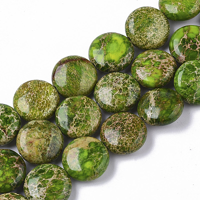 Natural Imperial Jasper Beads Strands G-S355-87B-06-1