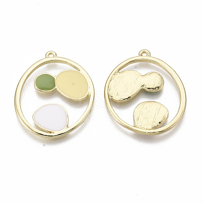 Alloy Enamel Pendants ENAM-S122-024-NR-1
