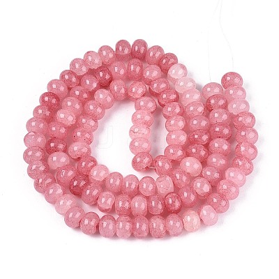Baking Paint Crackle Glass Beads Strands DGLA-N020-01A-02-1